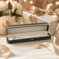 thumbnail image 4 of ABCISI PU Leather Necklace Box, Rectangle Blackish Green Bracelet Case Box, Velvet Interior Jewelry Box Organizer, Gift Box Display Case Chain Holder (9.45" x 2.17" x 1.38"), 4 of 7