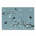 thumbnail image 1 of Snowy Trees Cutting Board, Pattern of Birds and Snowflakes on Tree Branches, Decorative Tempered Glass Cutting and Serving Board, in 3 Sizes, by Ambesonne, 1 of 2