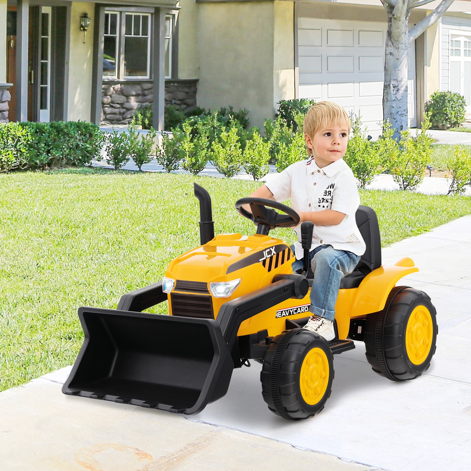 Infans 12V Kids Ride On Excavator Digger Electric Bulldozer Tractor RC