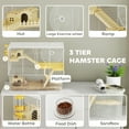thumbnail image 4 of PawHut Hamster Cage for Hamsters and Gerbils with Food Dish, White, 4 of 10