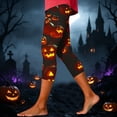 thumbnail image 6 of Danhjin Women's Halloween Leggings Capris High Waist Print Yoga Pants Casual Fashion Slim Stretchy Workout Running Gym Trousers, 6 of 8