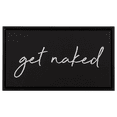 thumbnail image 1 of Bouclair Toile Imprimée Noire « Get Naked » 14 X 8 Po (35,6 X 20,3 cm), 1 of 2