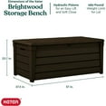 thumbnail image 6 of Keter Brightwood Weatherproof Patio Deck Storage Box Bench, Brown (2 Pack), 6 of 13
