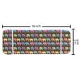 thumbnail image 2 of Animal Microwave Oven Cover, Abstract Savannah Animals in Colorful Design Patterned with Circles on Brown Back, Water Resistant Organizer with Pockets for Kitchen, 36" x 12", Multicolor, by Ambesonne, 2 of 4