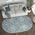 thumbnail image 6 of Madison Traditional 5' x 7' Oval Dark Gray Polypropylene Indoor Area Rug, 6 of 8