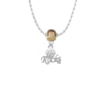 thumbnail image 2 of Delight Jewelry Silvertone Enamel Volleyball ''Rocks'' Mia Monkey Charm Necklace, 2 of 4