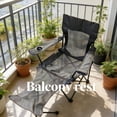 thumbnail image 3 of Oaskys Folding Chair with Breathable Mesh Surface – Adjustable Camping Chair with Cup Holder for Sitting & Lying Down, Portable Outdoor Use, 3 of 10