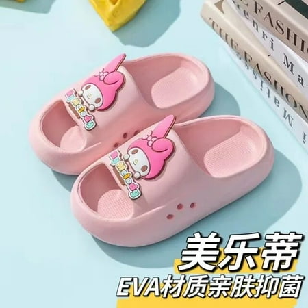 

GQ Sanrio kuromi HelloKitty Cinnamon Children‘s soft slippers Home Bathroom Summer kids Girls‘ shoes sandals