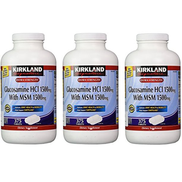 Kirkland Signature Extra Strength Glucosamine HCI 1500mg, With MSM 1500