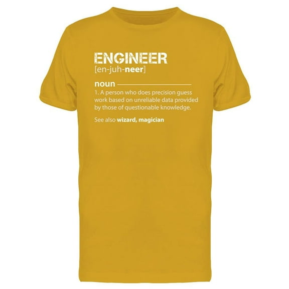 Engineer Noun T-Shirt Men -Image by Shutterstock, Male Small