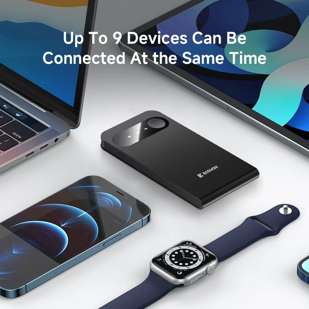 WiFi Mobile Hotspot | Portable Router with Rechargeable Battery, USA & WiFi