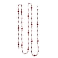 thumbnail image 3 of Kurt S. Adler 14MM Red, Silver and Clear Round Faceted Bead Garland, 3 of 3