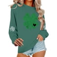 thumbnail image 2 of TaTaai Womens Crewneck Fleece Sweatshirt Long Sleeve St Patricks Day Print Casual Pullover Loose Fit Holiday Winter Top Gift, 2 of 6
