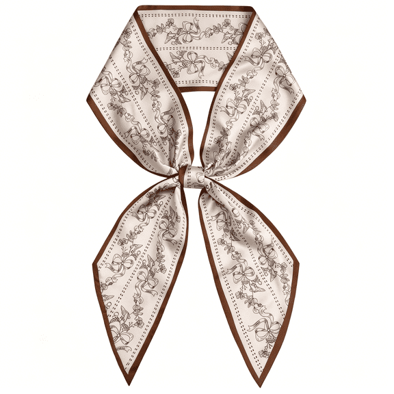TELOLY Silk Hair Scarf for Women Fashion Headscarf Lightweight Neck Bandanas for Purse Scarf Handbag Accessories