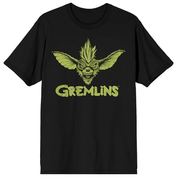 Gremlins Spike in Gold on Black Short Sleeve Adult T-Shirt-3XL