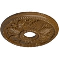 thumbnail image 3 of Ekena Millwork 18 1/8"OD x 3 1/2"ID x 2 3/4"P Edinburgh Ceiling Medallion (Fits Canopies up to 5 1/8"), Hand-Painted Smokey Topaz Crackle, 3 of 6