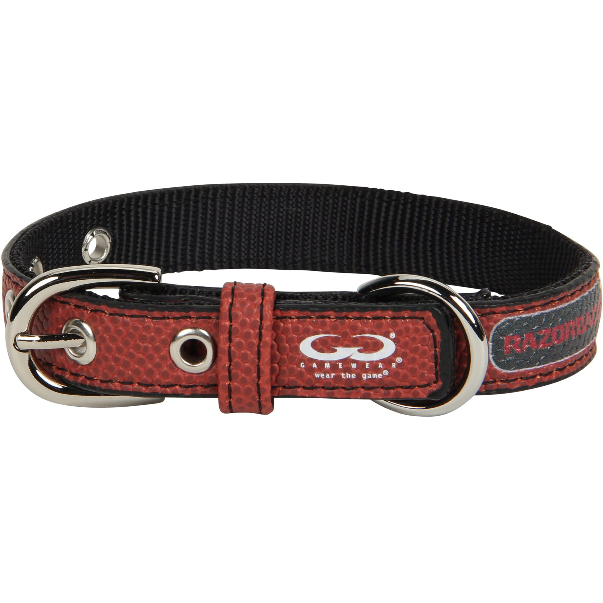 Small to Large GameWear Chicago Bears Leather Football Lace Dog Collar