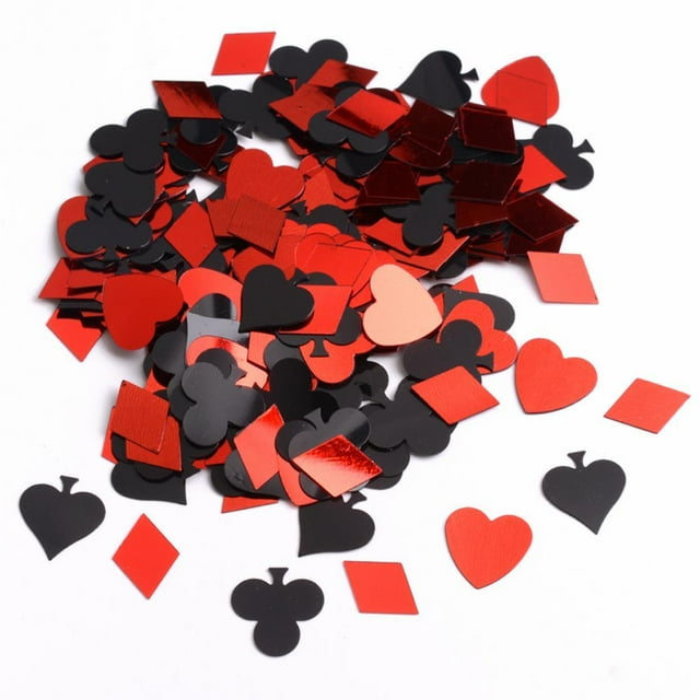 Ornamentos metálicos de del del póker corazones del confeti del póker del casino 30g