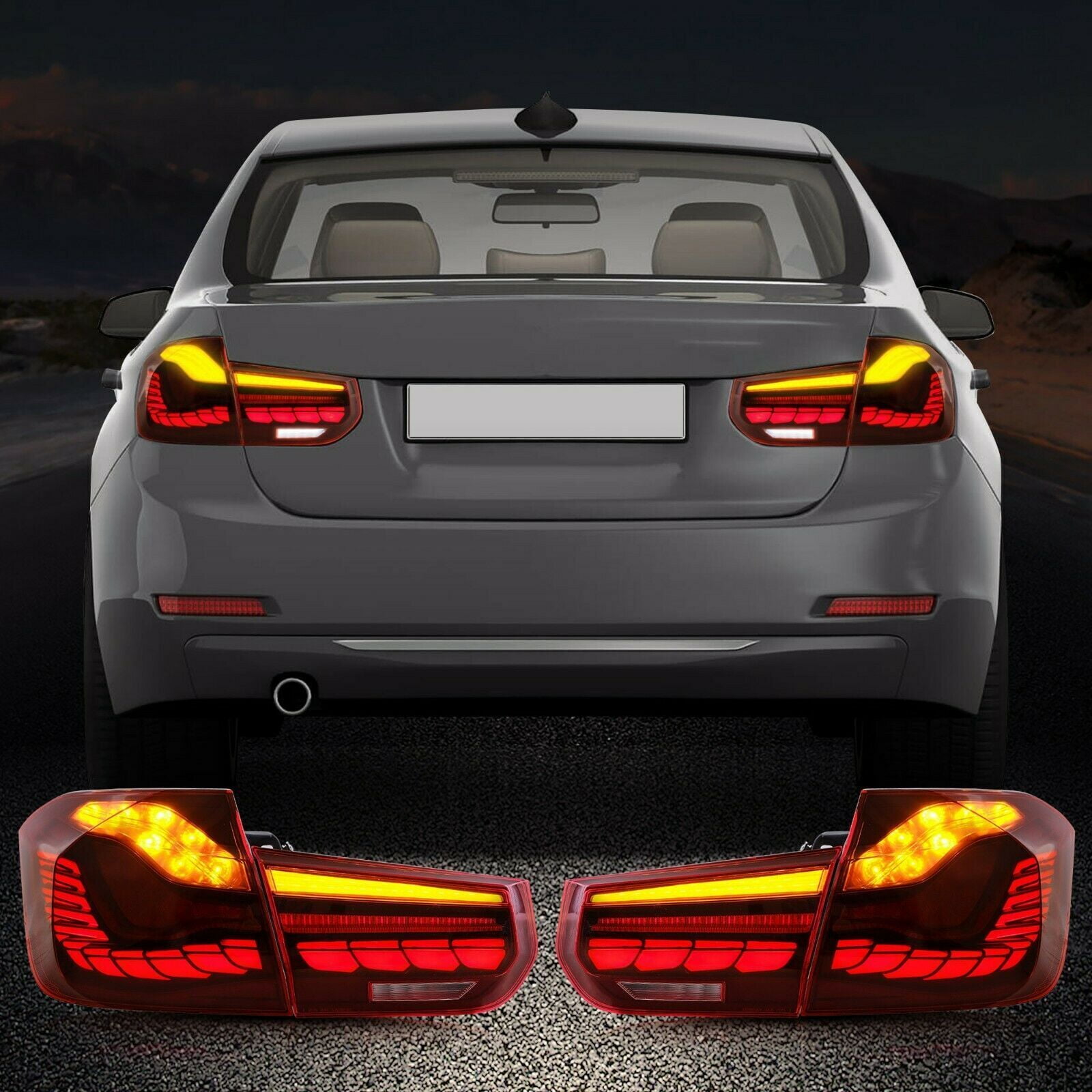 VLAND OLED LED Tail Lights For 1318 BMW 3 Series F30 F80 Red LED