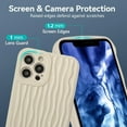 thumbnail image 3 of 3D Water Ripple Pattern Case for iPhone 12 Pro Max, Solid Color Cute Curly Waves Shape Phone Cover Raised Camera Protection Slim Soft Shockproof TPU Bumper Case for Girls Women - White#2, 3 of 18
