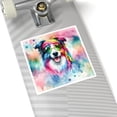 thumbnail image 4 of Hippie Border Collie Portrait Watercolor Tie-Dye Vintage Styles Vinyl Sticker Borders Dog Lovers Gifts Idea Waterproof Decal Art Decor - 00014, 4 of 5