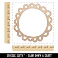 thumbnail image 2 of Scalloped Circle Frame Doodle Wood Shape Unfinished Piece Cutout Craft DIY Projects - 6.25 Inch Size - 1/4 Inch Thick, 2 of 7