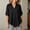 Black, variant on Women Long Sleeve Shirt Lapel Shoulder Lace Roll Cuff Curved Hem Loose Fit Elegant Blouse office Casual Top Red L