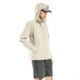 thumbnail image 6 of Men's Thin Style Sun Protection Hooded Jacket UPF 50+ Lightweight Full Zip Long Sleeve Cooling Shirt for Hiking, 6 of 7