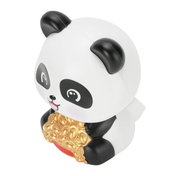Solar Powered Panda Figurine Auto Nodding Car Dashboard Decoration Fortune Panda Ornament for Kids and Home