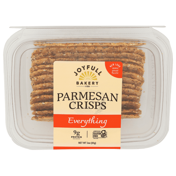 (Pack of 8) Joyfull Bakery Parmesan Everything Crisps 3 oz