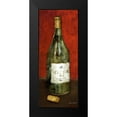 thumbnail image 2 of Loreth, Lanie 12x24 Black Modern Framed Museum Art Print Titled - White Wine and Cork I (red background), 2 of 5