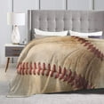 thumbnail image 4 of Baseball Flannel Fleece Bed Blanket Throw Blanket Lightweight Cozy Plush Blanket for Bedroom Living Rooms Sofa Couch 60"x50", 4 of 5
