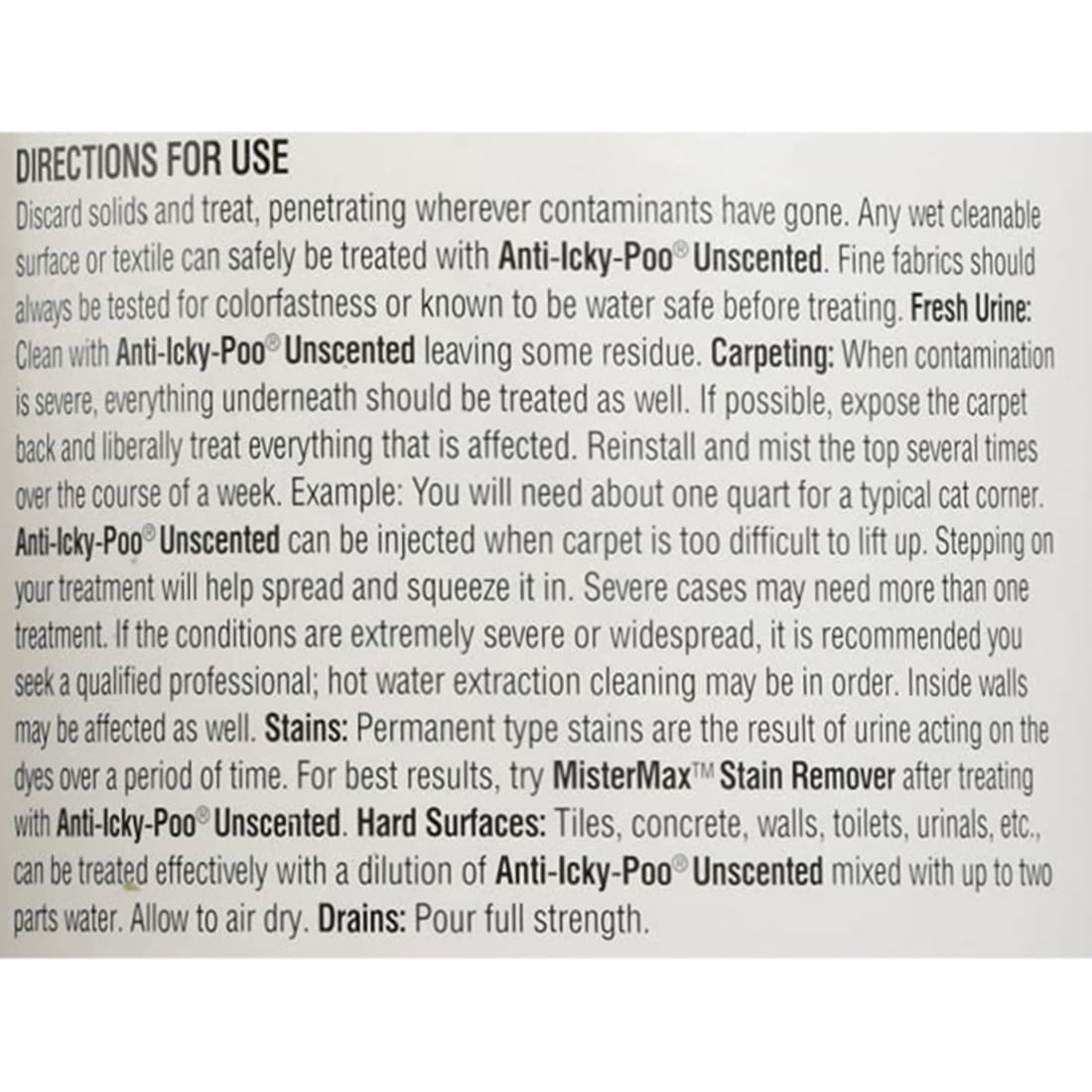 Anti-Icky-Poo Unscented Gallon