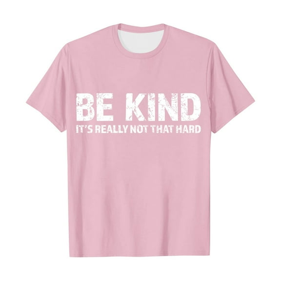 ALLLIST Holiday Tops for Women Crew Neck Short Sleeve T-Shirts Graphic Pink Fashion Shirts Clothing for Women