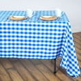 thumbnail image 3 of Efavormart Perfect Picnic Inspired Blue/White Checkered 60x126" Polyester Tablecloths For Party Event Decor, 3 of 10