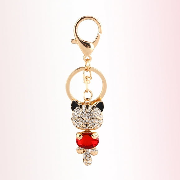 Keychain, Pendant Purse Bag Key Chain Key Holder 3D Rhinestone Keyring Cute Key Bracelet Keychain Gift For Kids Girls