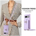 thumbnail image 4 of ELEHOLD for Google Pixel 7A Crossbody Wallet Case with Card Holder Soft PU Leather Shockproof Protective Cover with Shoulder Strap for Women Girls for Google Pixel 7A,purple, 4 of 7