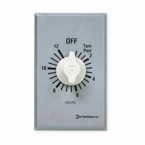 Intermatic Timer,Spring Wound,12 Hr,SPDT,Silver FF312H