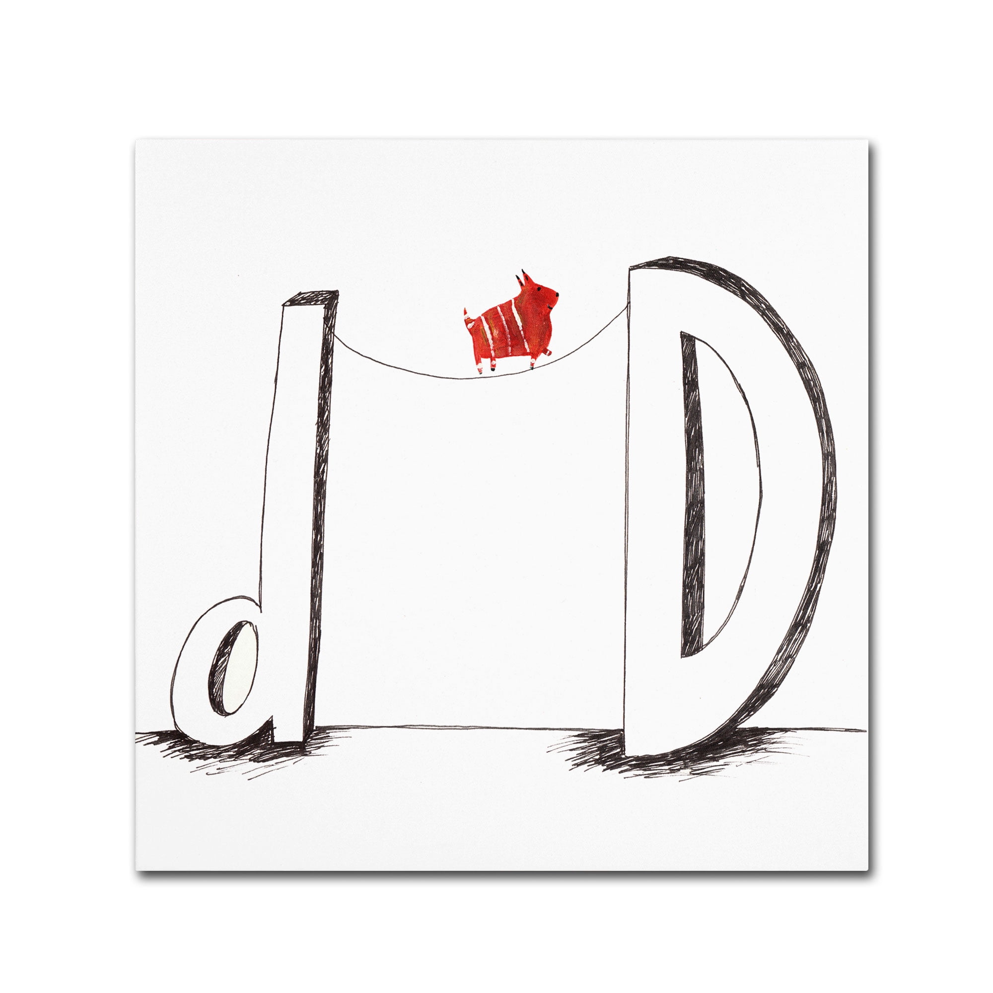 Carla Martell 'D is for Dog' Canvas Art