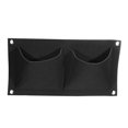 thumbnail image 1 of Vertical Colgante Cultivo Bolsa con 2 Bolsillos, Pared Montaje Fieltro Tela Maceta Bolsa Planta Contenedor para Jardín Hogar Decoración, Negro, 1 of 6