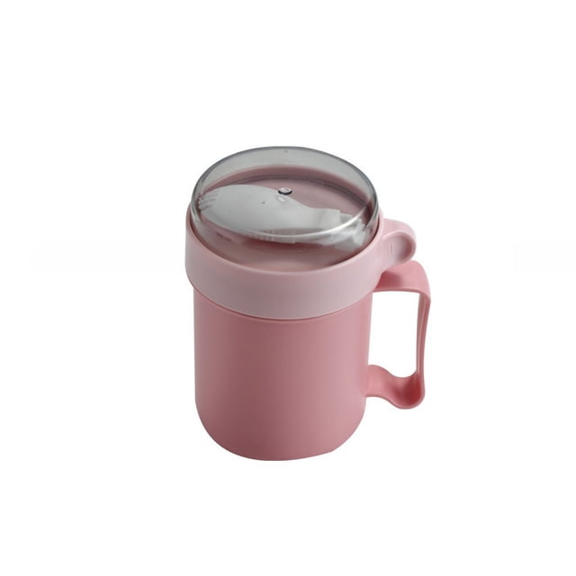 Wosthever Taza de desayuno portátil para escuela, oficina, trabajo, viaje, Picnic, nueces, aperitivos, cereales, taza de almacenamiento, contenedor de Cocina y Comedor Rosado Wosthever HA066803-02