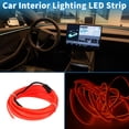 thumbnail image 3 of Cuerda de luz LED EL de 3 metros Unique Bargains, luz de tira LED para automóvil, luz neón flexible para decoración de automóviles USB (5V) roja, 3 of 7