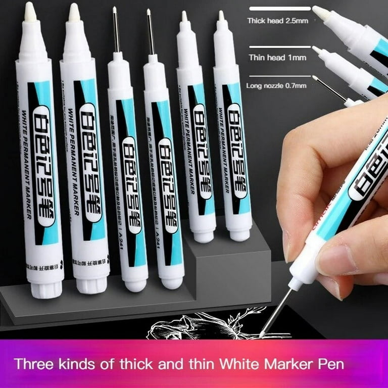 Permanent Paint Best Paint Pens For Plastic 1/4Pcs White Permanent