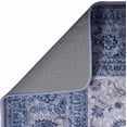 thumbnail image 2 of Colle Distressed Floral Oriental Area Rug, Silver Grey / Blue, 2 of 5
