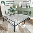 thumbnail image 4 of Eavesince 14in Queen Size Bed Frame with Headboard and Footboard,No Box Spring Needed,Black, 4 of 7