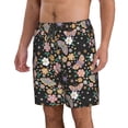 thumbnail image 2 of Pofeuu Floral Insects Prin Men's Swim Trunks Quick Dry Bathing Suit Swimming Board Shorts Mesh Lining Beach Swimwear-Medium, 2 of 6