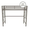 Your Zone Brittain Twin Metal Loft Bed, Silver - image 7 of 20