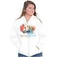 thumbnail image 3 of Country Strong Sassy Watercolor Horse Womens Plus Size Graphic Zipper Hoodie Brisco Brands 2X, 3 of 5