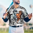 thumbnail image 4 of Fotbe Four Running Horses Baseball Jersey Shirt for Men and Women, Casual Short Sleeves Button Down T-Shirt-3X-Large, 4 of 9