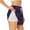 White, variant on Purple Butterfly Printed 2 in 1 Women's Workout Shorts for Athletic Gym Running Shorts with Phone Pockets-Medium